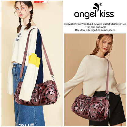 حقيبة كتف هوبو بطبعة جلد النمر